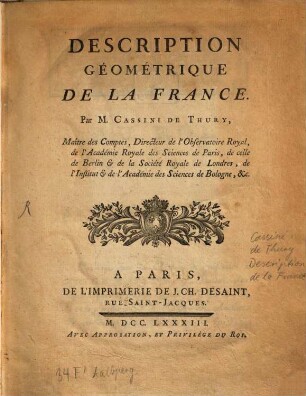 Description géometrique de la France