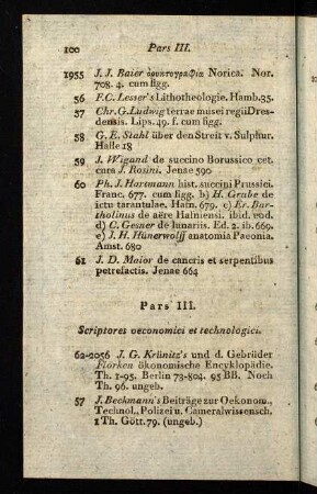 100-104, Pars III. Scriptores oeconomici et technologici.