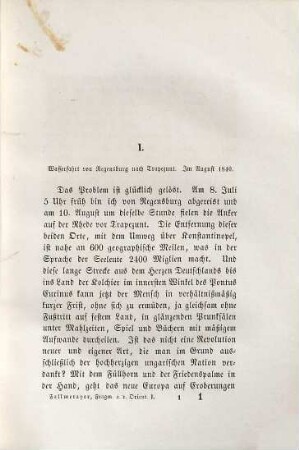 Fragmente aus dem Orient, 1. Band