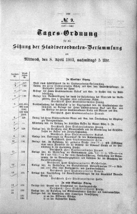 Tages-Ordnung, 08. April 1903