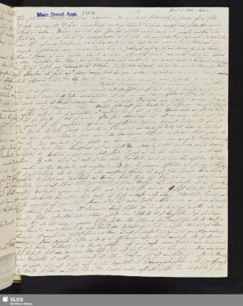 Nr. 19: F. Tieck an Ludwig Tieck. Paris, ohne Jahr.