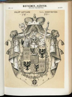 Taf. 107. Breslau Fürstbisthum. - Philipp Gotthard Fürst v. Schaffgotsch. 1747 - 1795