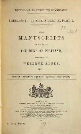 Report. 13. 1892 (1891), Appendix part 1