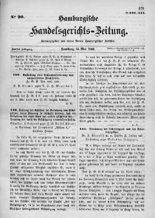 No. 20. 15. Mai 1869