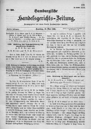 No. 20. 15. Mai 1869