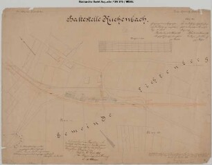 Kuchenbach, Bahnhof: Lageplan mit Wegeverlegung