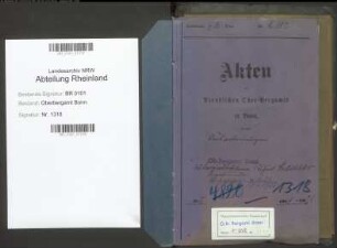 Meuser; Richard, Bergassessor; Prüfungs- u. Personalakten Band 1 (Ausarbeitungen)