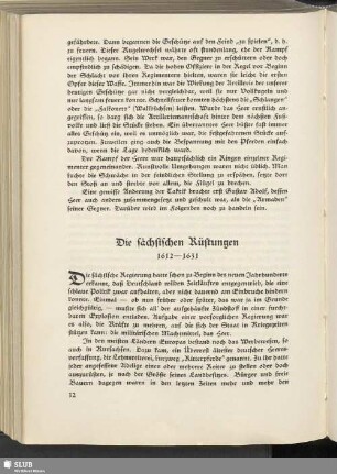 Die sächsischen Rüstungen 1612-1631