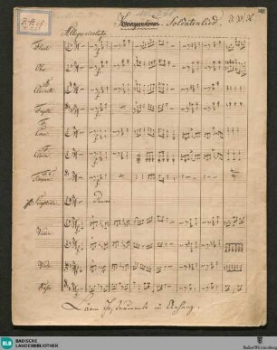 Soldatenlied - JWK Mus.Ms. 268 : Coro maschile, orch; F; StrK WoO 8.29