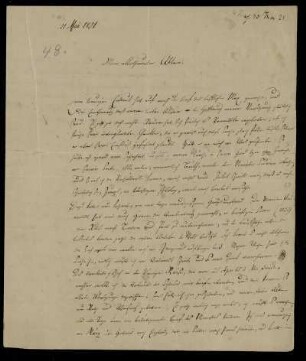 Nr. 42: Brief von Karl Otfried Müller an seine Eltern, Ohne Ort, 21.5.1821