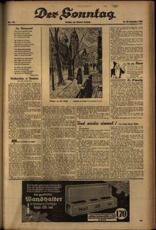 Dritte Ausgabe vom Sonntag, den 19. Dezember 1937.