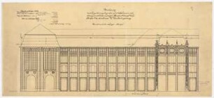 Warenhaus Wertheim, Leipziger Straße, Berlin 3. Bauabschnitt, Erweiterungsbau Leipziger Platz: Aufriss der Fassade zur Leipziger Straße