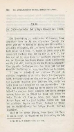 672-682 Zur Inspirationslehre des heiligen Concils von Trient