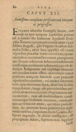 Caput XII. Saeuissimae cuiusdam persecutionis initium ac progressus