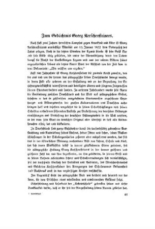 Zum Gedächtnis Georg Kerschensteiners
