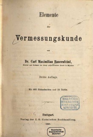 Elemente der Vermessungskunde