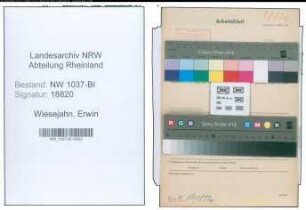 Entnazifizierung Erwin Wiesejahn , geb. 29.07.1900 (Polizeibeamter)
