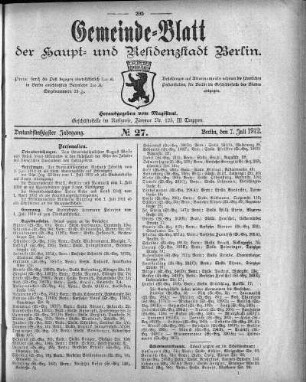 1912,27: No. 27, 7. Juli 1912