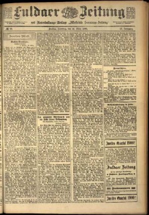 Zweite Ausgabe vom Samstag, den 24. März 1900.