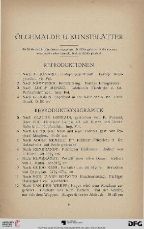 Ölgemälde und Kunstblätter (Nr. 1-136)