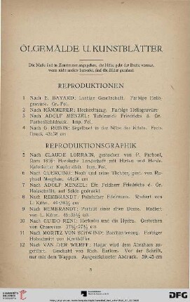 Ölgemälde und Kunstblätter (Nr. 1-136)