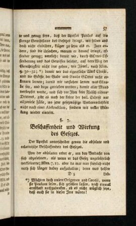 57-68, §. 7. Beschaffenheit und Wirkung des Gesezes.