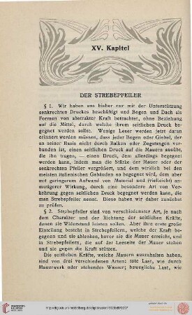 XV. Der Strebepfeiler