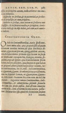 Coniunctionum Ordo.
