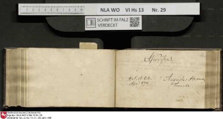 Stammbuch des Gottfried Crusius (Cruse) aus Stendal