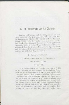 B. O-Acylderivate von 1,3 Diketonen
