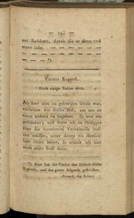 Viertes Kapitel. Noch einige Reisen detto.