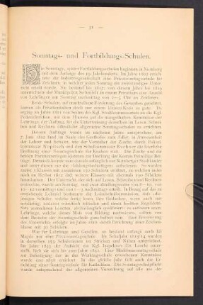 Sonntags- und Fortbildungs-Schulen.