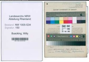 Entnazifizierung Willy Buecking , geb. 22.07.1912 (Arzt)