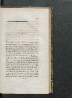 VI. Der Schlaf