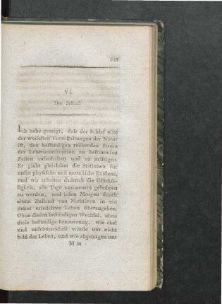 VI. Der Schlaf