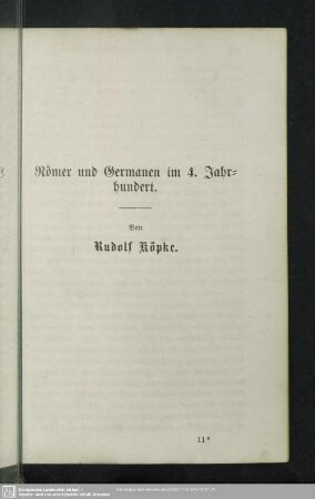 Römer und Germanen im 4. Jahrhundert.