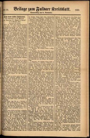 Zweite Ausgabe vom Donnerstag, den 08. November 1900.