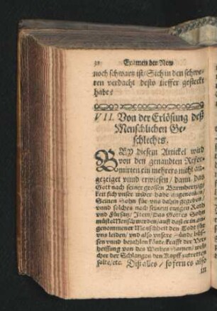 VII. Von der Erlösung deß Menschlichen Geschlechts.