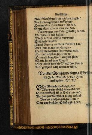 Von der Menschwerdung Christi.