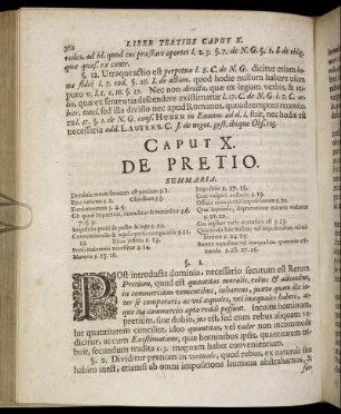 Caput X. De Pretio. - Caput XIX. De Læsione Imminente.