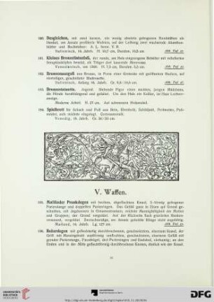 V. Waffen (Nr. 185-201)