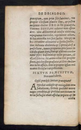 Sextum Praeceptum.