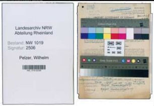 Entnazifizierung Wilhelm Pelzer , geb. 11.10.1914 (Kaufmaennischer Angestellter)
