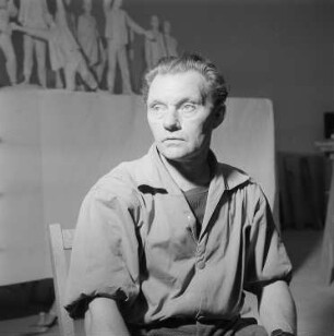 Porträt des Bildhauers Professor Fritz Cremer : Porträt von Fritz Cremer