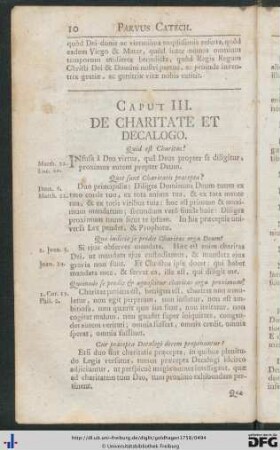 Caput III. De Charitate Et Decalogo.