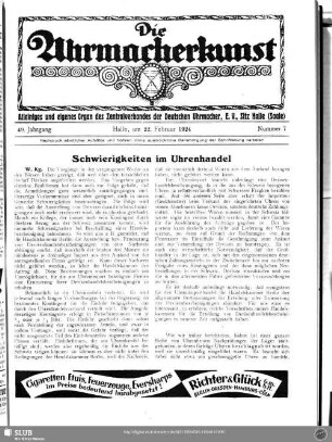 Schwierigkeiten im Uhrenhandel
