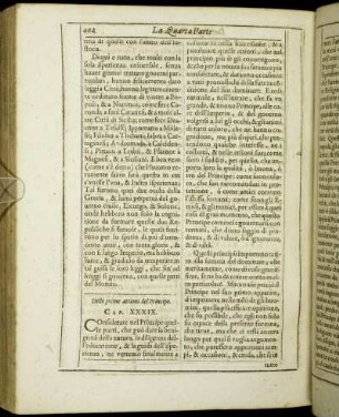 Delle prime attioni del Principe. Cap. XXXIX.