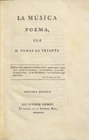 La música : poema