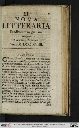 [III. Kalendis Februariis – IIII. Idibus Februariis]