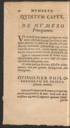 Opiniones Philosophorum De Principiorum numero.